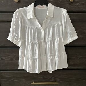 White Button-Up Blouse